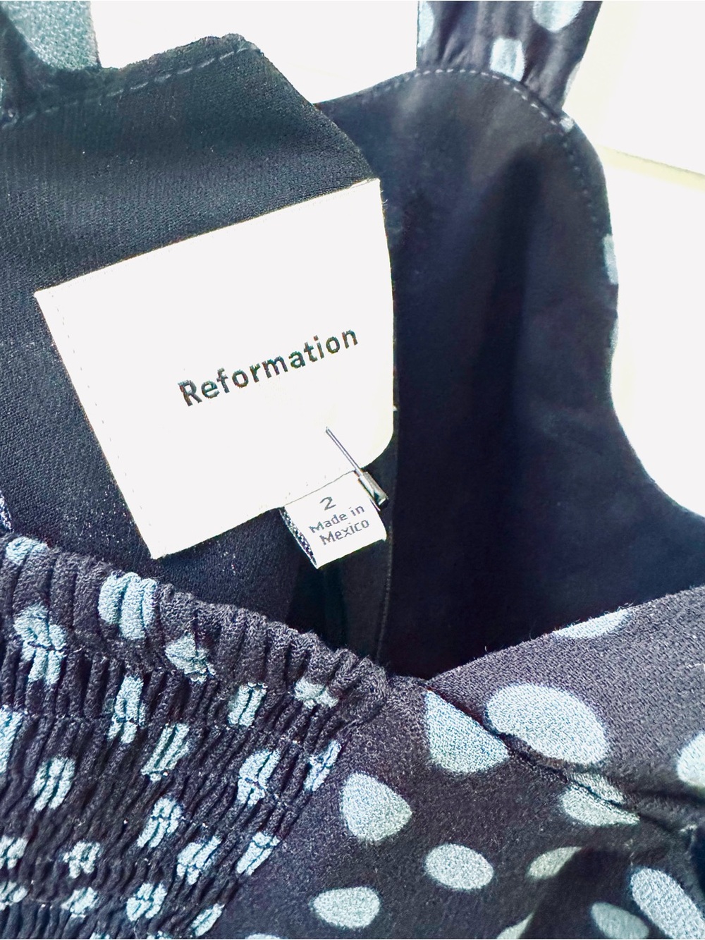REFORMATION - NWT Hester Tank Top Cosmic Dot Polka Dot Size 2 - Picture 7 of 8